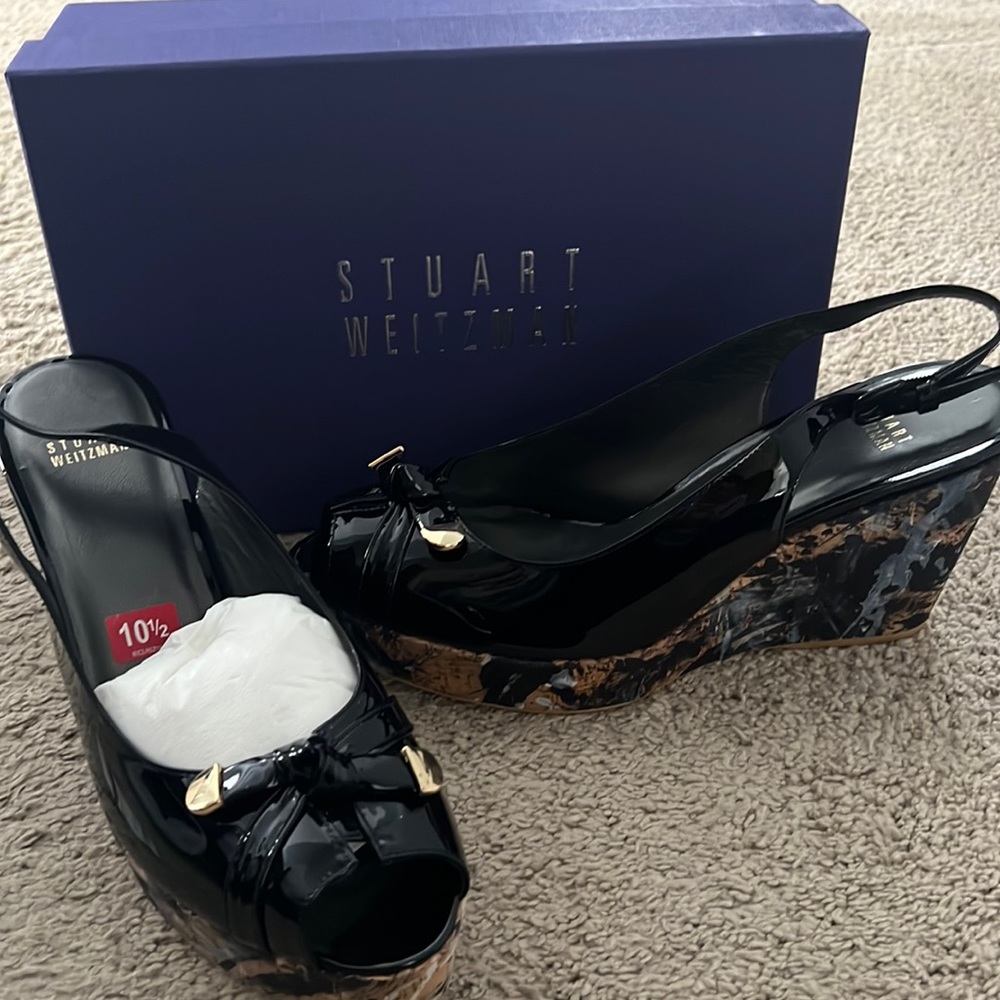 Stuart Weitzman SZ 10.5 Wedge NWT/BOX